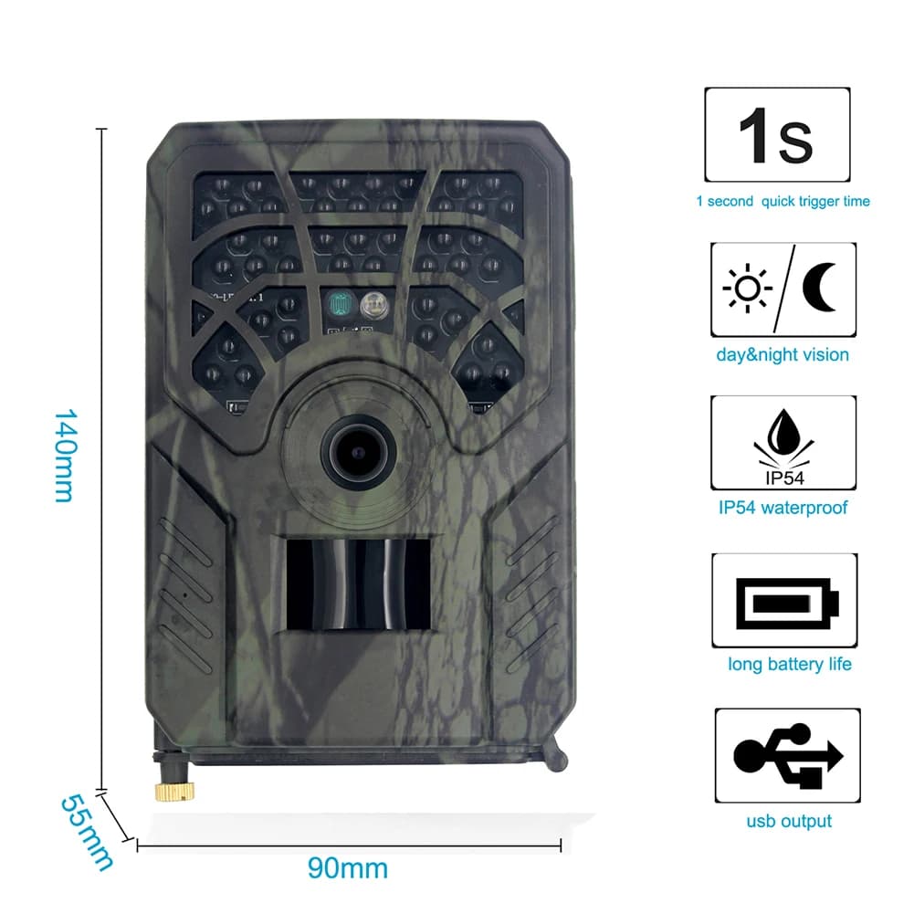 Hunting Camera Photo Trap PR300C 5MP Wildlife Trail Night Tracking Camera for Family Outdoor Camping Accessories - Image 2