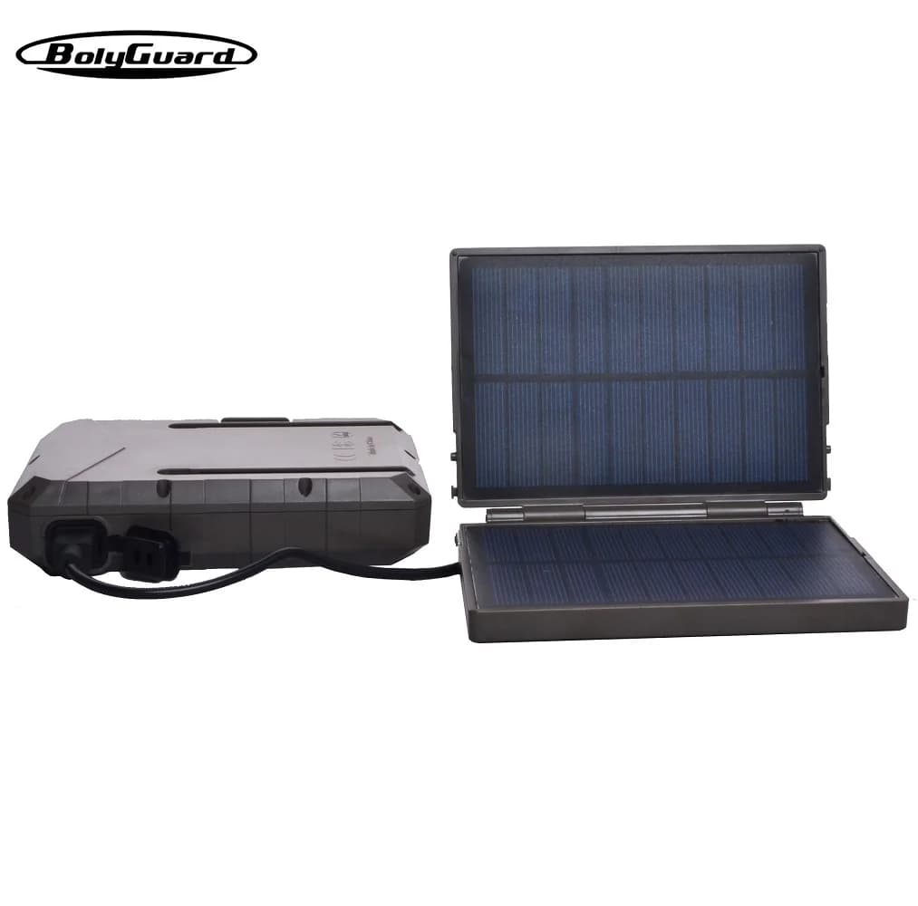 BolyGuard Solar Panel Power Bank Solar Charger Box for Security Cam Hunting Trail Camera or Other Outdoor Device--Micro&USB Port - Image 1