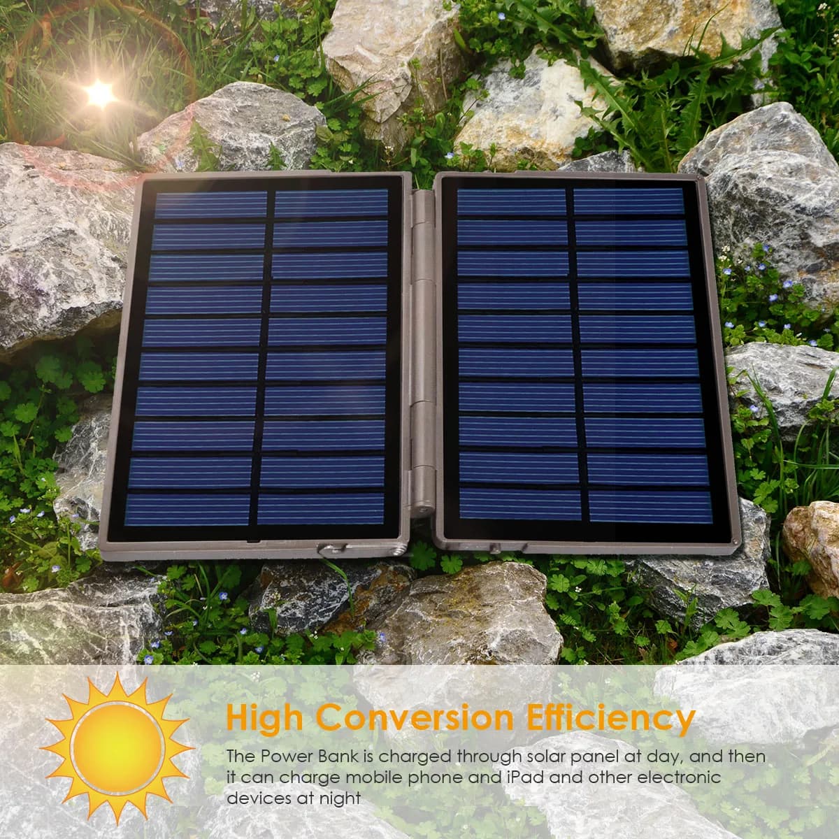 BolyGuard Solar Panel Power Bank Solar Charger Box for Security Cam Hunting Trail Camera or Other Outdoor Device--Micro&USB Port - Image 2