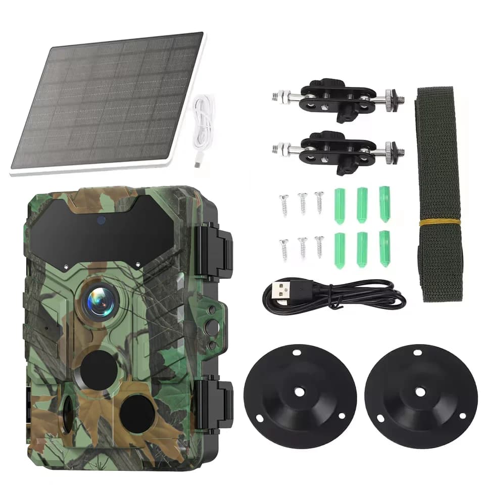WiFi Solar Camera Wireless Trail Camera 32MP Infrared Night Vision IP66 Waterproof 10,000mAh Battery Wildlife Hunting Camera - Image 2