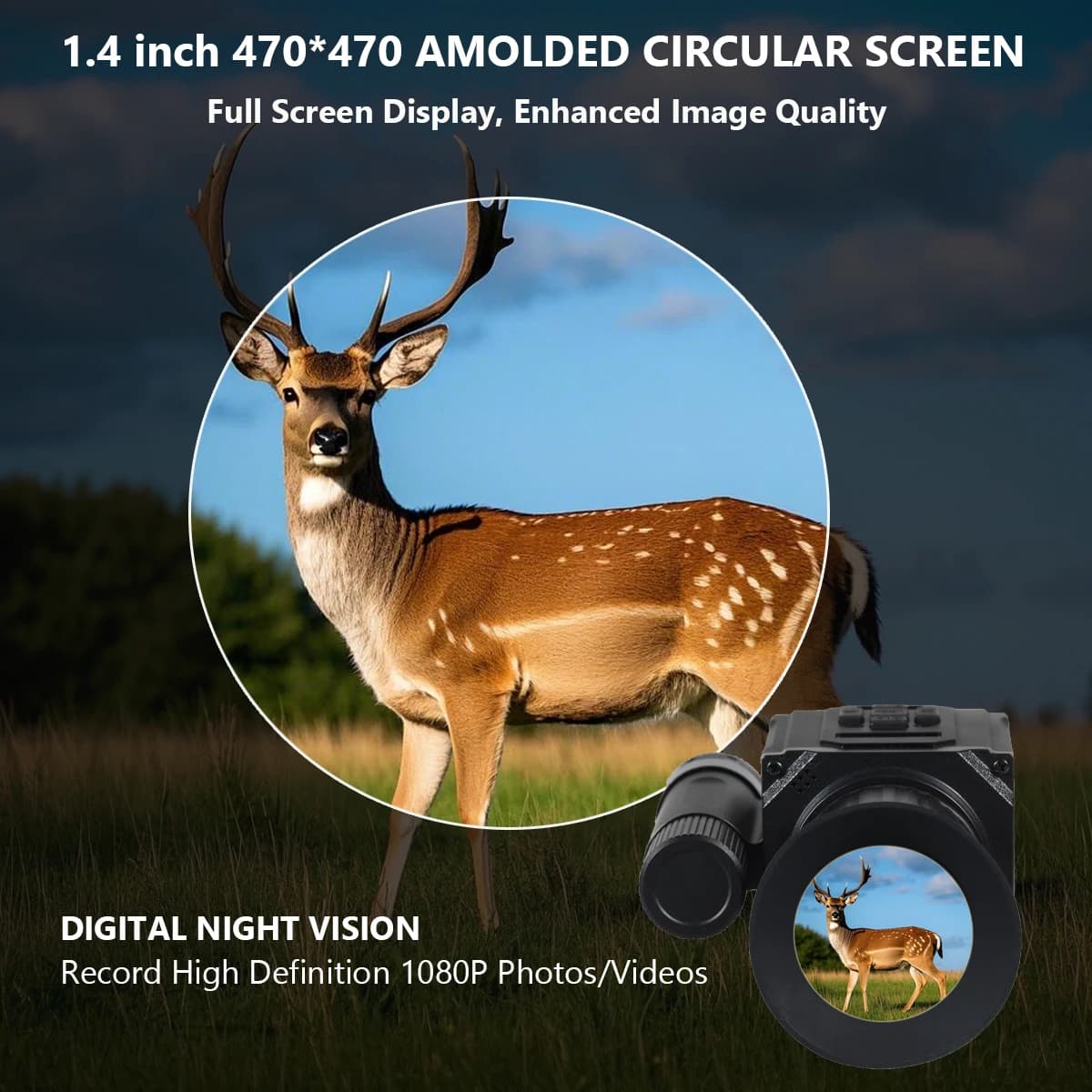 Digital Night Vision Monocular Headwear/Helmet NVG Mounted 5X Zoom Infrared Hunting Camera HD 1080P Night Vision Goggles NK006 - Image 3