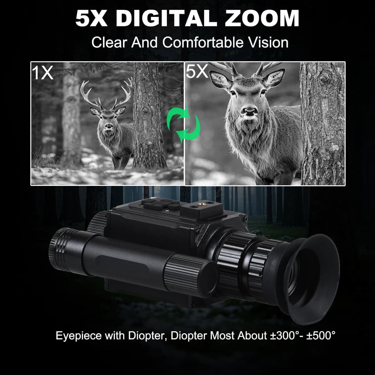 Digital Night Vision Monocular Headwear/Helmet NVG Mounted 5X Zoom Infrared Hunting Camera HD 1080P Night Vision Goggles NK006 - Image 4