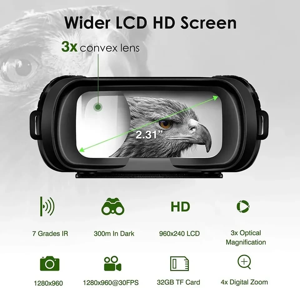 NV3182 WIFI Binoculars Digital Infrared Hunting Telescope Camping Equipment 300m Goggles for Travel Wildlife Camera - Image 2