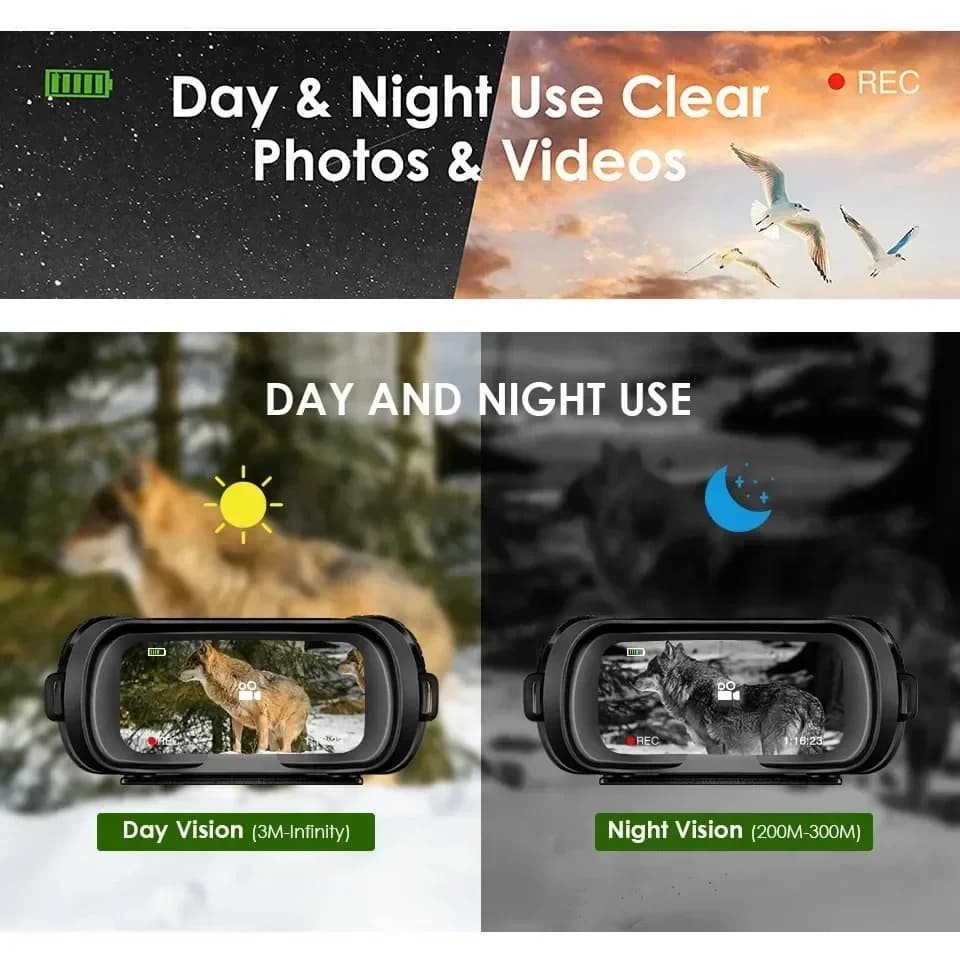 NV3182 WIFI Binoculars Digital Infrared Hunting Telescope Camping Equipment 300m Goggles for Travel Wildlife Camera - Image 5