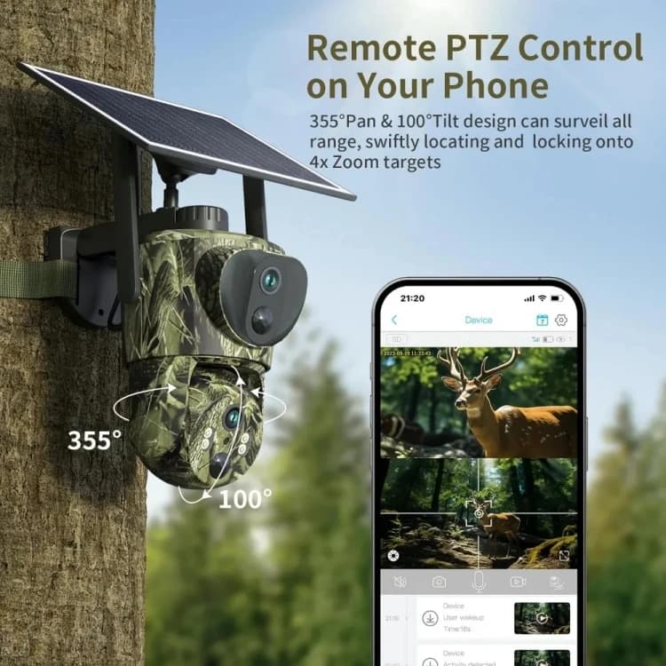 4G Wildlife Trail Camera Night Vision Animal Trap Camera 2.5K Trail Hunting Camera With Wide-angle Lens Ip66 Waterproof - Image 3