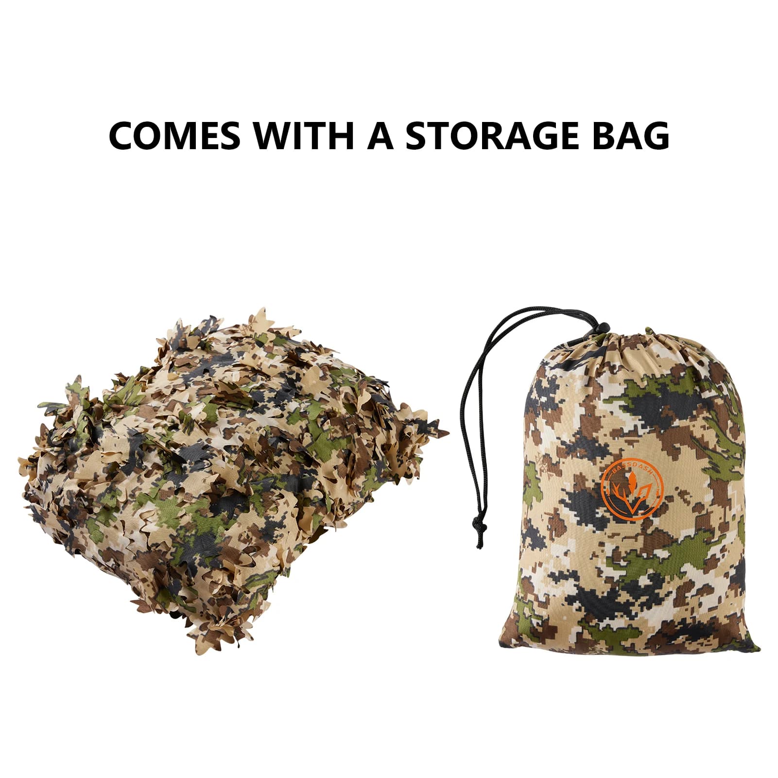 BASSDASH Camo Netting Camouflage Mesh Water Resistant for Hunting Blind Party Decoration Sunshade Shooting Tree Stand Cover - Image 4