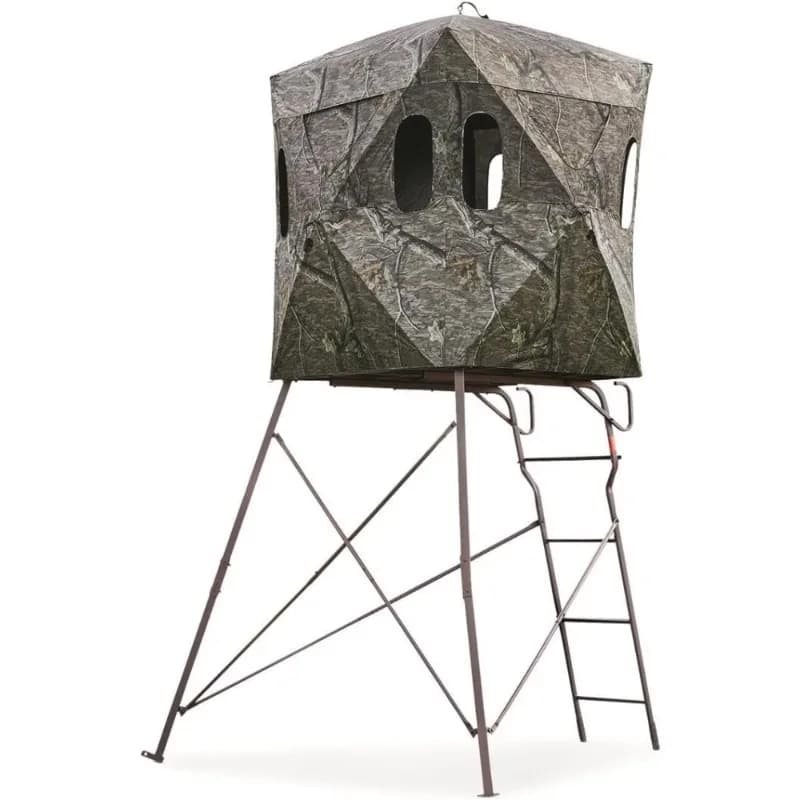 6 Foot 2 Man Hunting Tripod Tower Blind Elevated Stand Hunting Gear Equipment Accessories 4x4 - Image 1