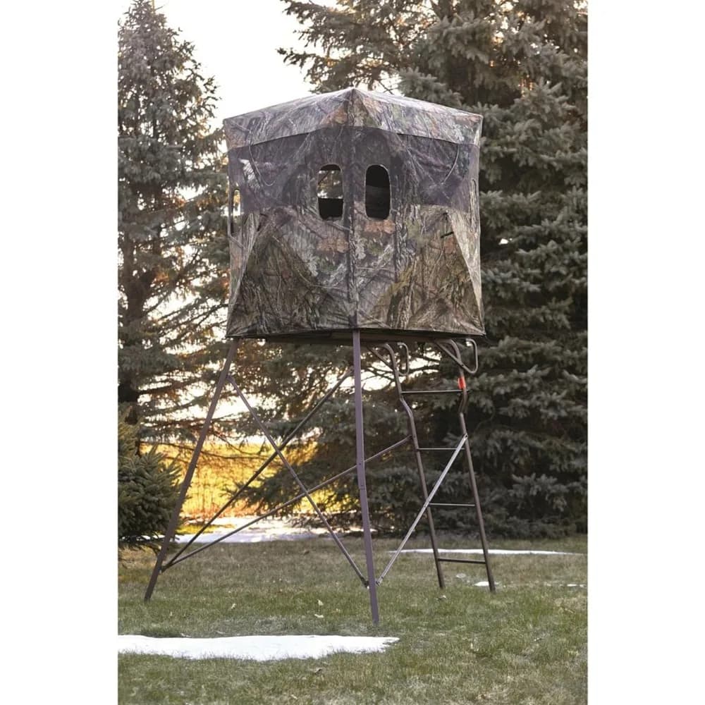 6 Foot 2 Man Hunting Tripod Tower Blind Elevated Stand for Deer Hunting Gear - Image 1