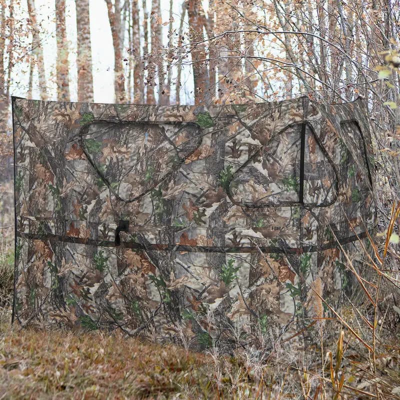 2-Panel Hunting Ground Blind Pop Up Fence with 3 Shoot Through Ports - Image 2