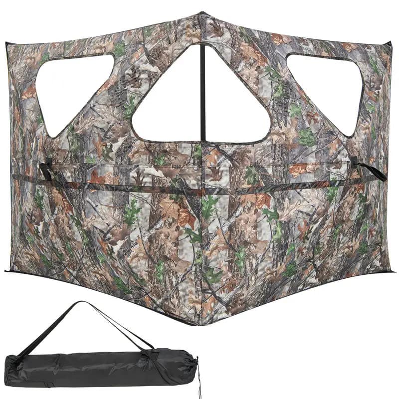 2-Panel Hunting Ground Blind Pop Up Fence with 3 Shoot Through Ports - Image 3