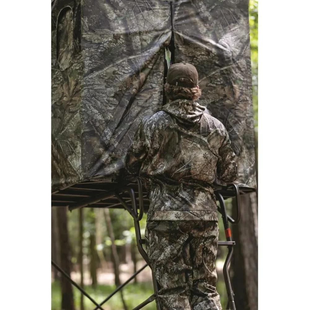 6 Foot Tall 2 Man Hunting Tripod Tower Blind Stand Elevated Deer Hunting Gear Equipment Accessories 4x4 118.8 Pounds - Image 3