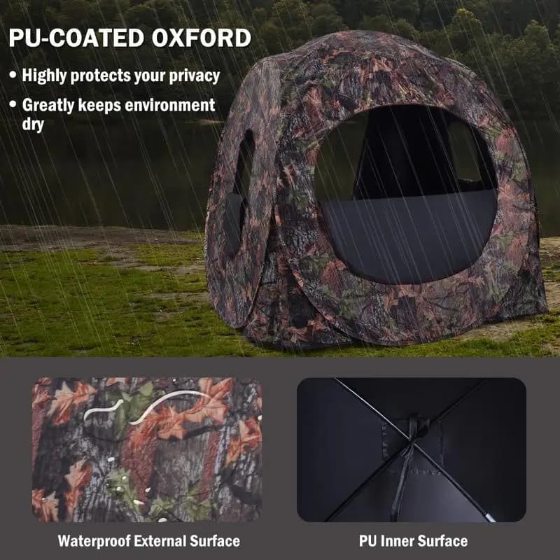 Portable Pop up Ground Camo Blind Hunting Enclosure - Image 3