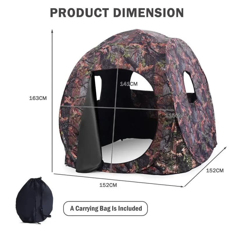 Portable Pop up Ground Camo Blind Hunting Enclosure - Image 4