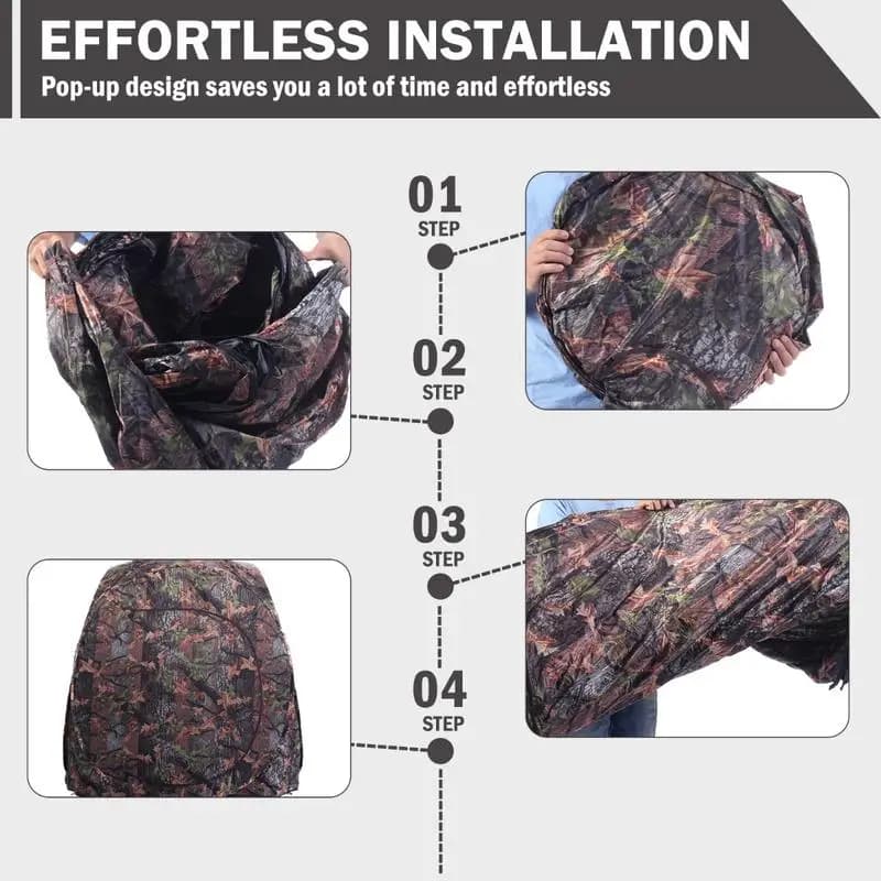 Portable Pop up Ground Camo Blind Hunting Enclosure - Image 5