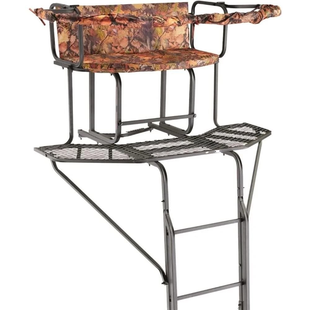 Climbing Hunting Ladder Tree Stand with 20 Feet Two Man Seat and Blind Hunting Gear Equipment Accessory - Image 2