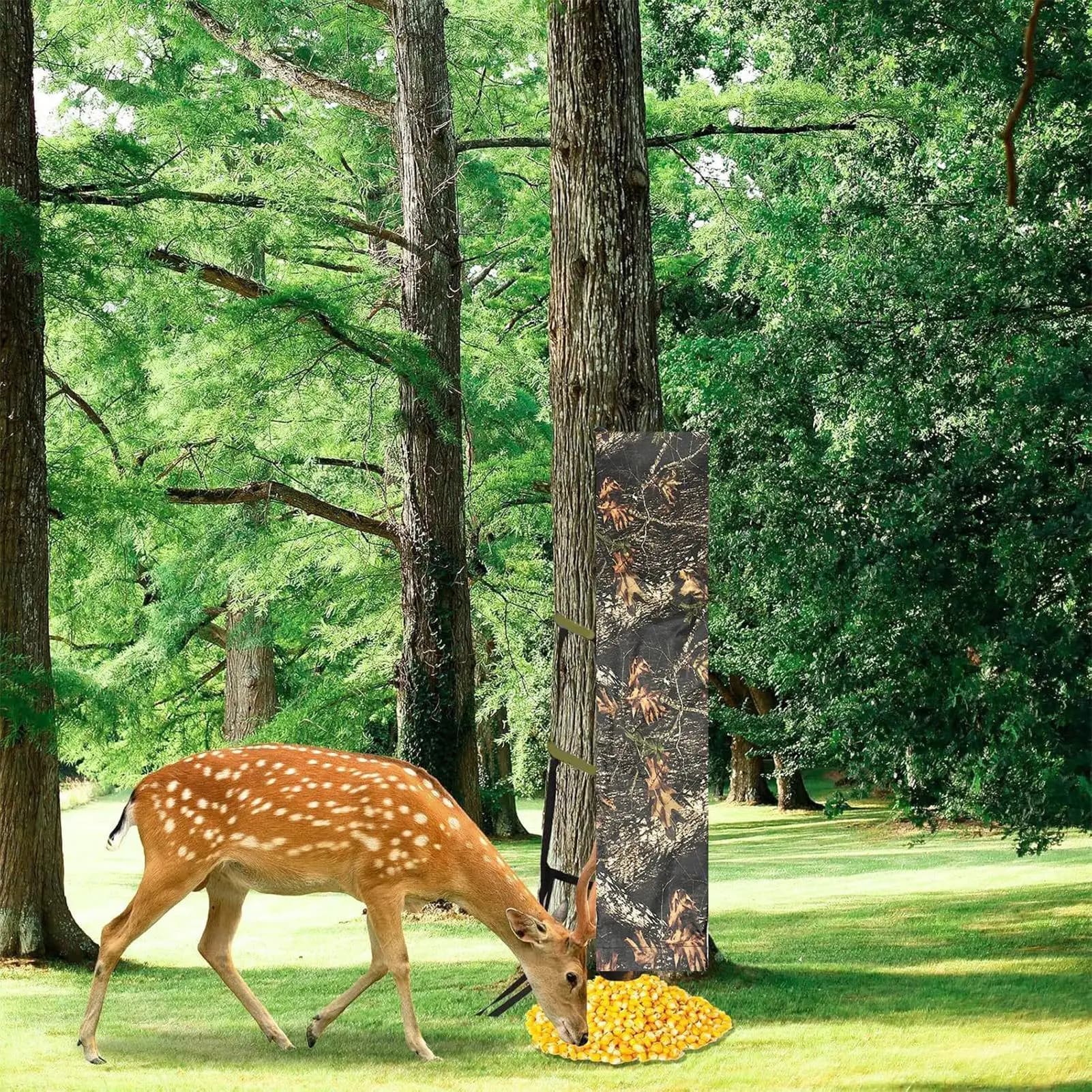Deer Corn Feeder With Adjustable Strap Waterproof Hunting Tackle Deer Bait Bag For Wildlife Outdoor Field Farm Ranch Backyard - Image 1