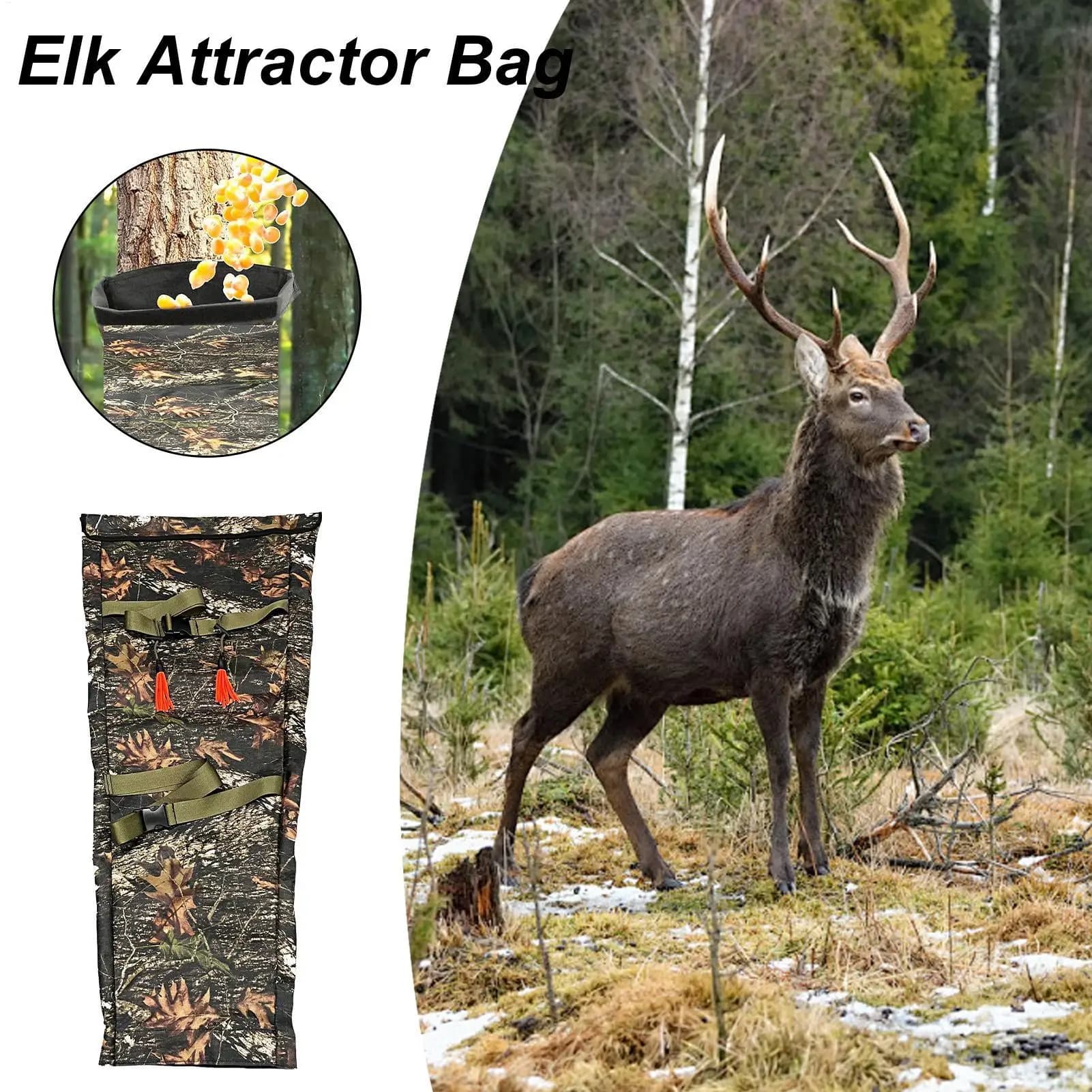 Deer Corn Feeder With Adjustable Strap Waterproof Hunting Tackle Deer Bait Bag For Wildlife Outdoor Field Farm Ranch Backyard - Image 3