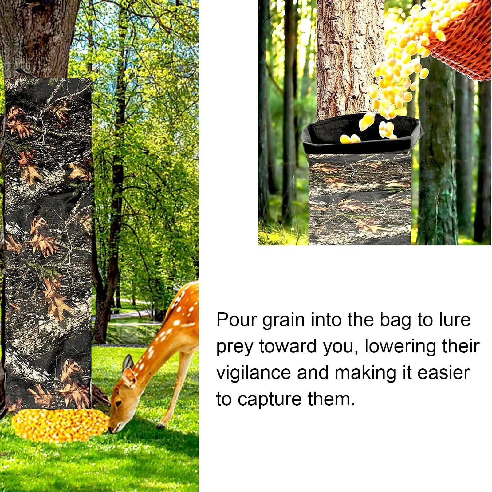 Deer Corn Feeder With Adjustable Strap Waterproof Hunting Tackle Deer Bait Bag For Wildlife Outdoor Field Farm Ranch Backyard - Image 5