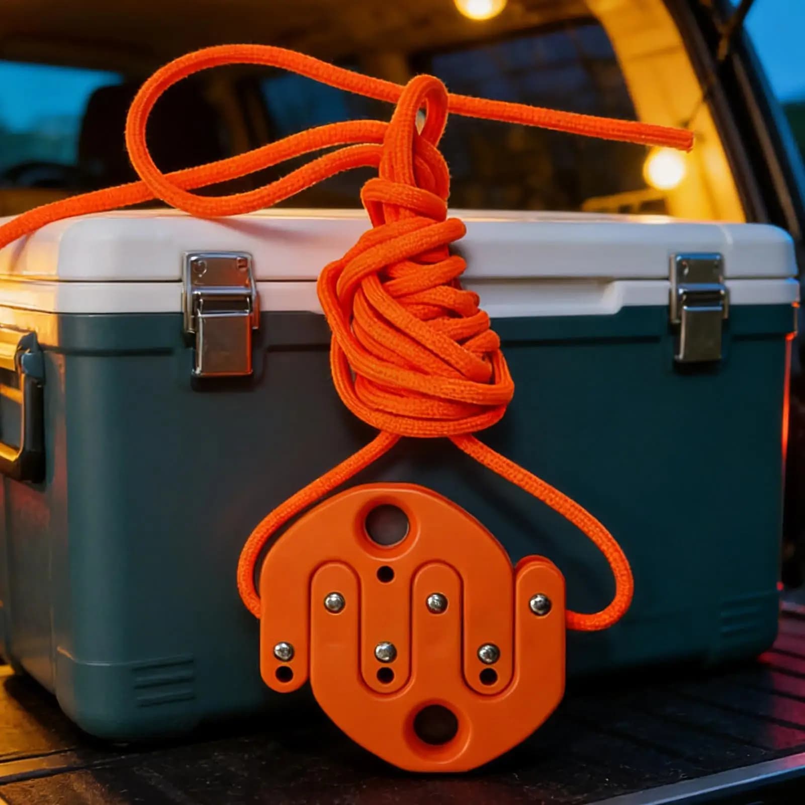 Portable Game Hoist Pulley Lift System, Heavy Duty Gambrel Hanging Rack, Multifunctional Skinning Bracket for Deer, Goat, - Image 1