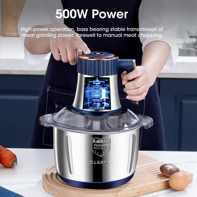 5L Electric Meat Grinders 304 Stainless Steel Food Crusher Multifunctional Vegetable Slicer Chopper Mincer Baby Food Processor - Image 6