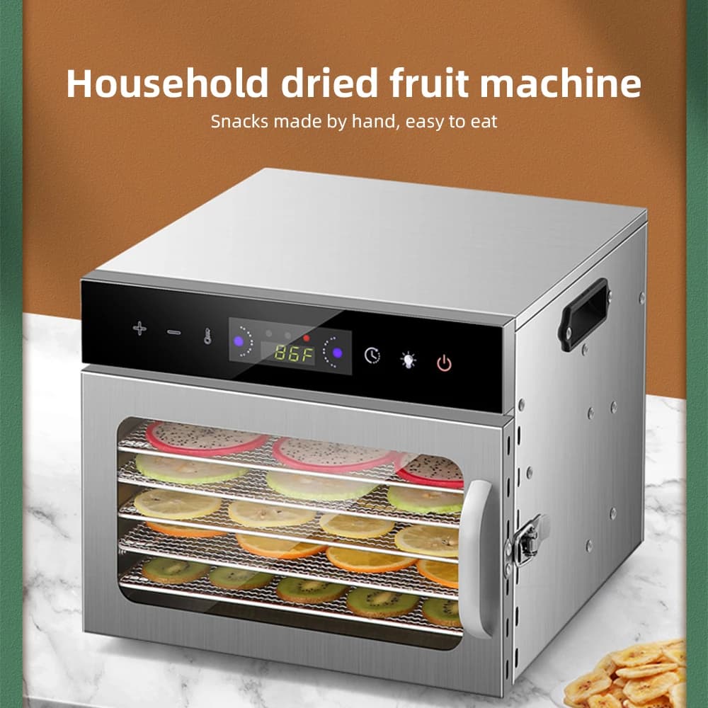 Dehydrators for Food and Jerky with 24H Timer and Light, 12 Drying Racks 800W 30-90℃ Vegetable Fruit Dehydrator EU Plug - Image 5