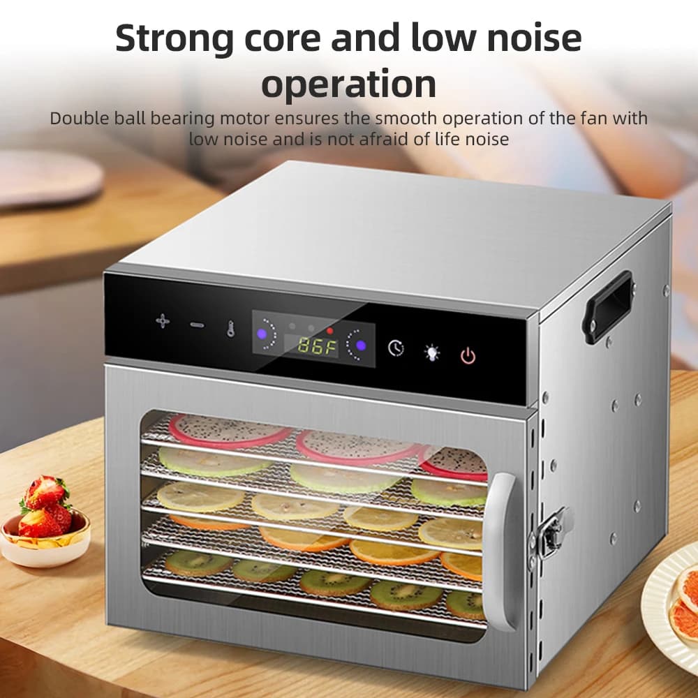 Dehydrators for Food and Jerky with 24H Timer and Light, 12 Drying Racks 800W 30-90℃ Vegetable Fruit Dehydrator EU Plug - Image 6
