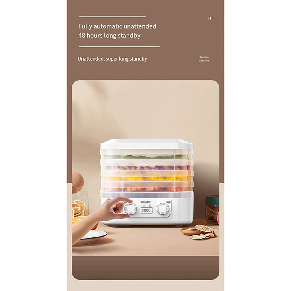 5 Layer Fruit Vegetable Dehydrator Machine Smart 220V/ 110V Electric Food Dryer for Dry Beef Jerky Meat Fish Tea 식품건조기 음식 - Image 6