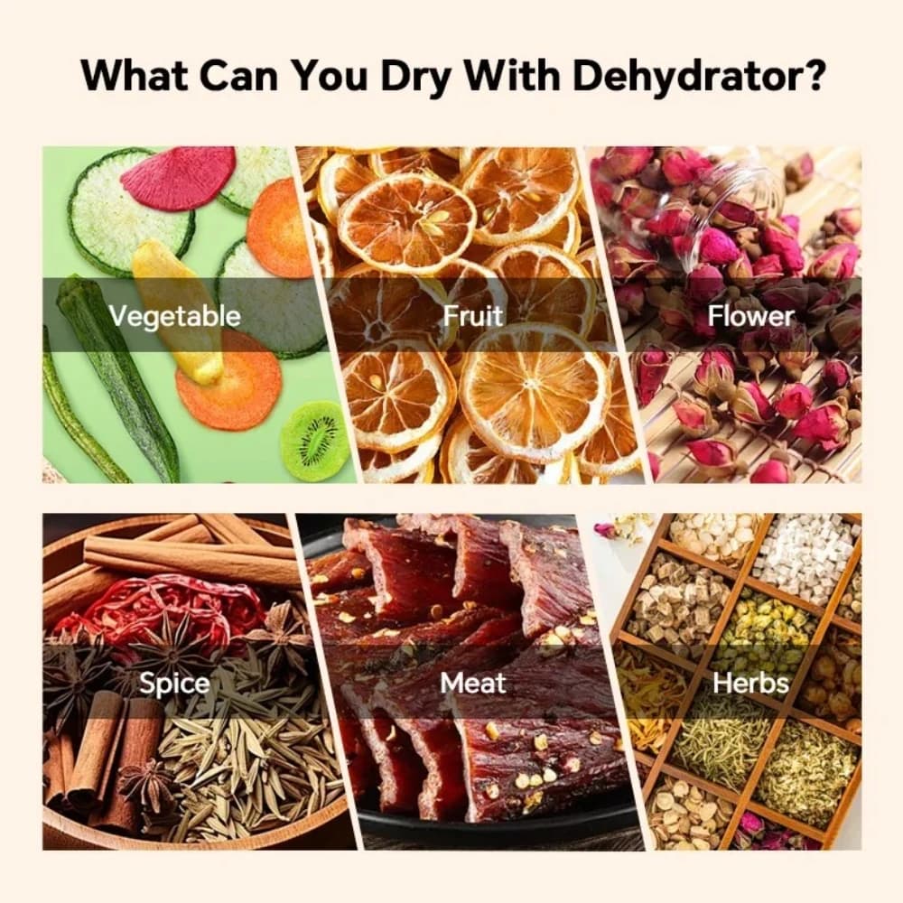 2000W Commercial Food Dehydrator 20 Trays Stainless Steel Jerky Maker 110V 220V Meat Fruit Dryer Machine 30-90℃ Pet Treat - Image 6
