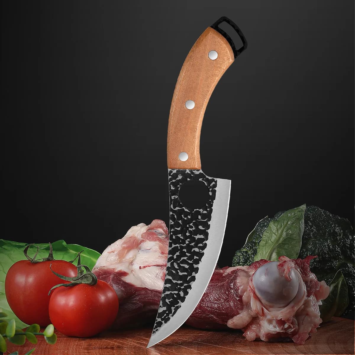 Handmade Forged Kitchen Knife Butcher Knife Boning Knives Meat Cleaver Vegetables Cutter Professional Household Chef Cook Knife - Image 1