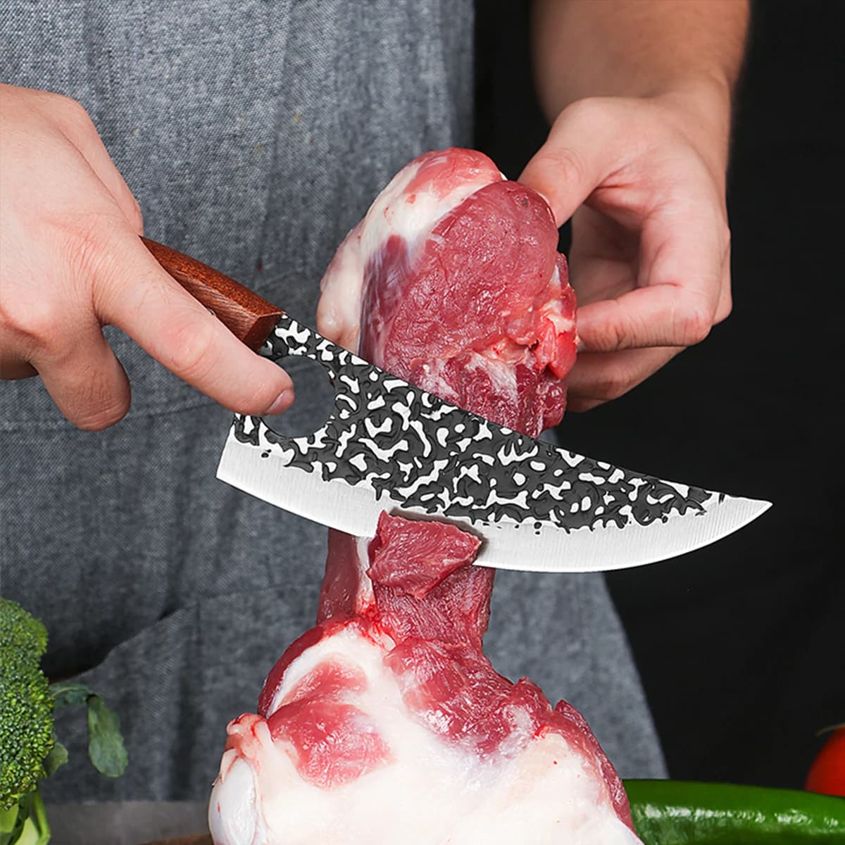 Handmade Forged Kitchen Knife Butcher Knife Boning Knives Meat Cleaver Vegetables Cutter Professional Household Chef Cook Knife - Image 2