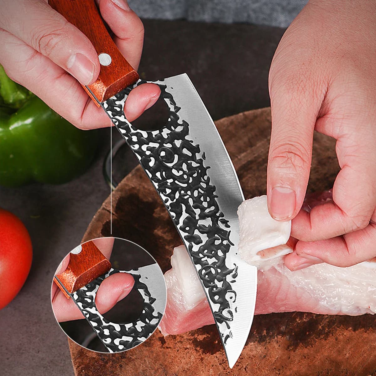 Handmade Forged Kitchen Knife Butcher Knife Boning Knives Meat Cleaver Vegetables Cutter Professional Household Chef Cook Knife - Image 4
