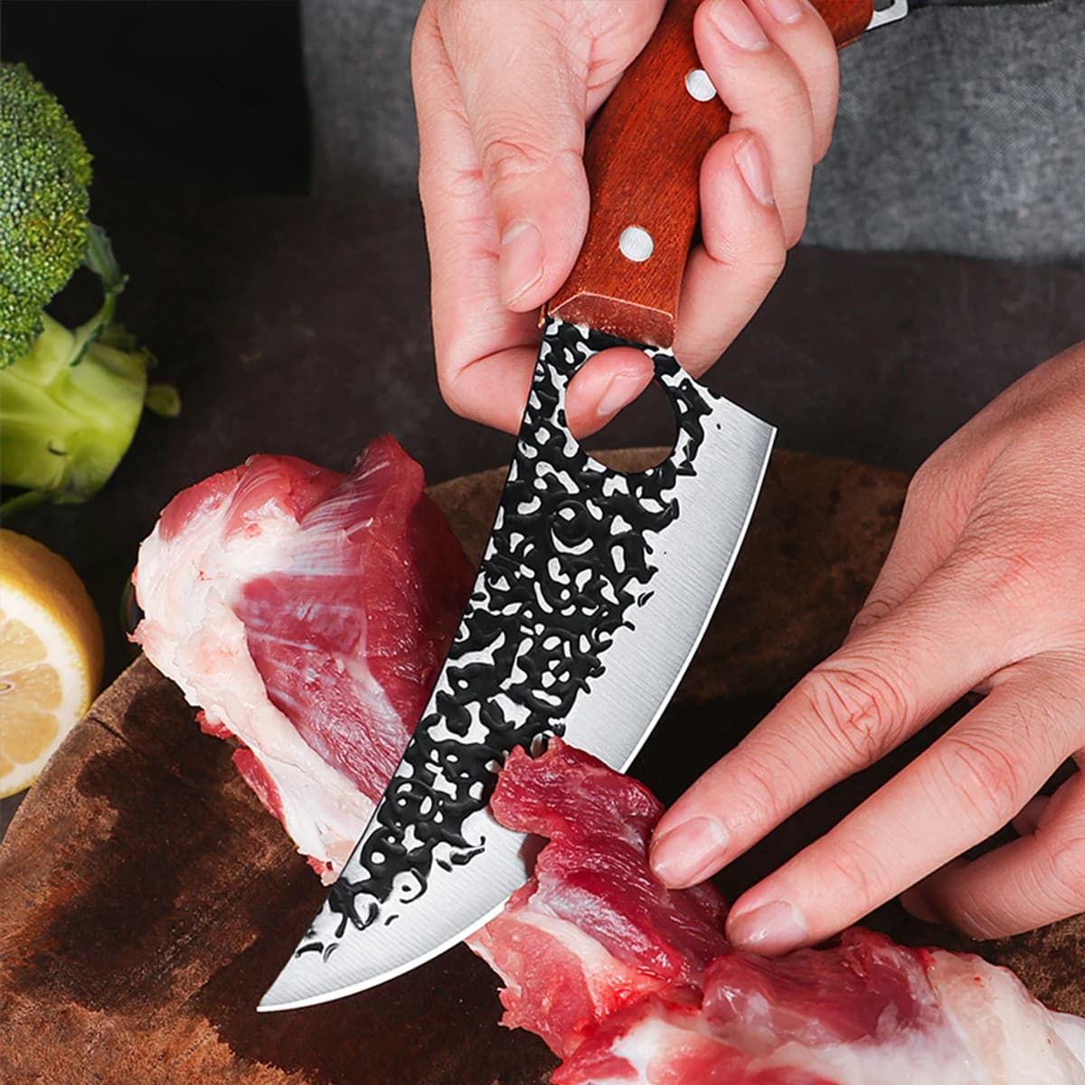 Handmade Forged Kitchen Knife Butcher Knife Boning Knives Meat Cleaver Vegetables Cutter Professional Household Chef Cook Knife - Image 5