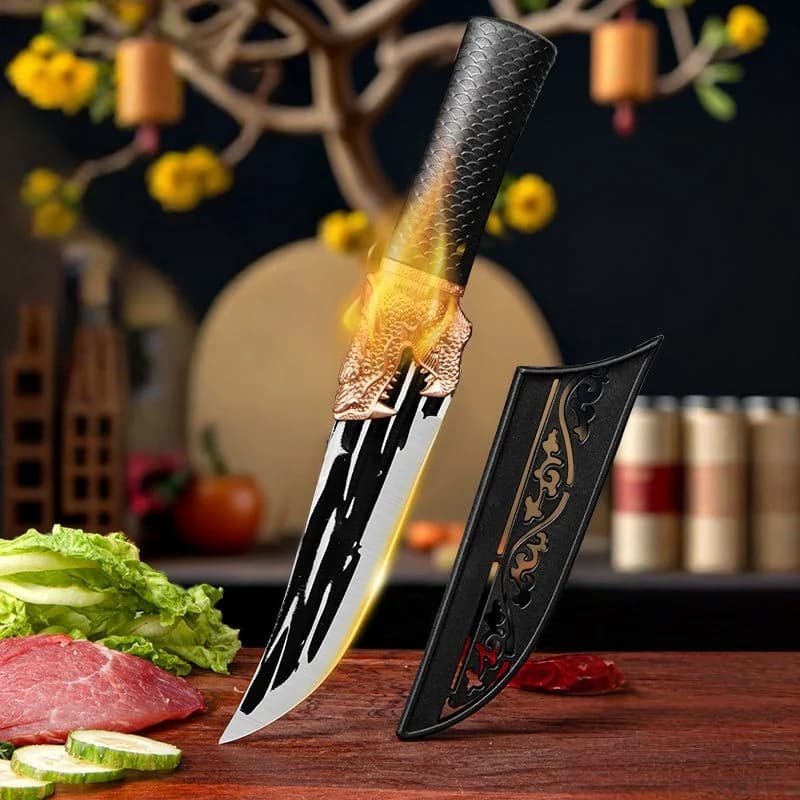 Multi-Purpose Kitchen Knife for Meat BBQ Cooking Knife Fishing Boning Knife Stainless Steel Butcher Knife Pastic Handle - Image 1