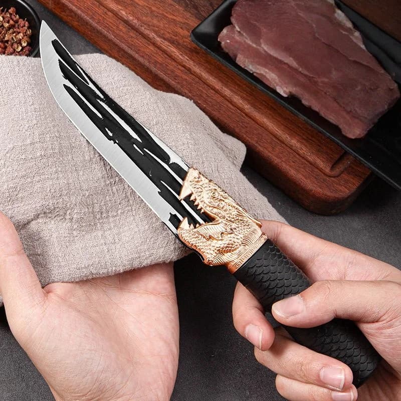 Multi-Purpose Kitchen Knife for Meat BBQ Cooking Knife Fishing Boning Knife Stainless Steel Butcher Knife Pastic Handle - Image 2