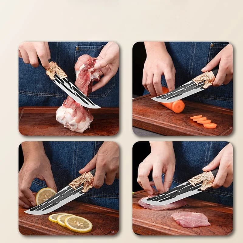 Multi-Purpose Kitchen Knife for Meat BBQ Cooking Knife Fishing Boning Knife Stainless Steel Butcher Knife Pastic Handle - Image 4