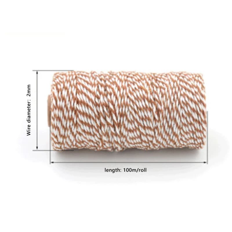 2mm Thick Butchers String Cotton Twine Meat Prep Trussing Turkey Barbecue Strings Meat Sausage Tie Rope Cord 100 Meters - Image 5