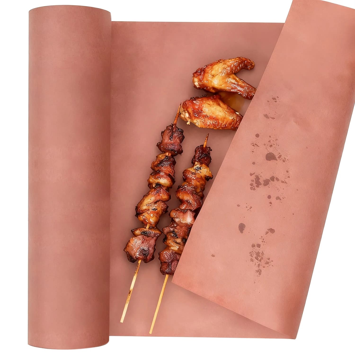 10m Unwaxed Peach Butcher Paper Roll 30cmx10m Barbecue Heavy Duty Smoking Meat Brisket Wrap Oil Resistant Tear Proof Cooking - Image 2
