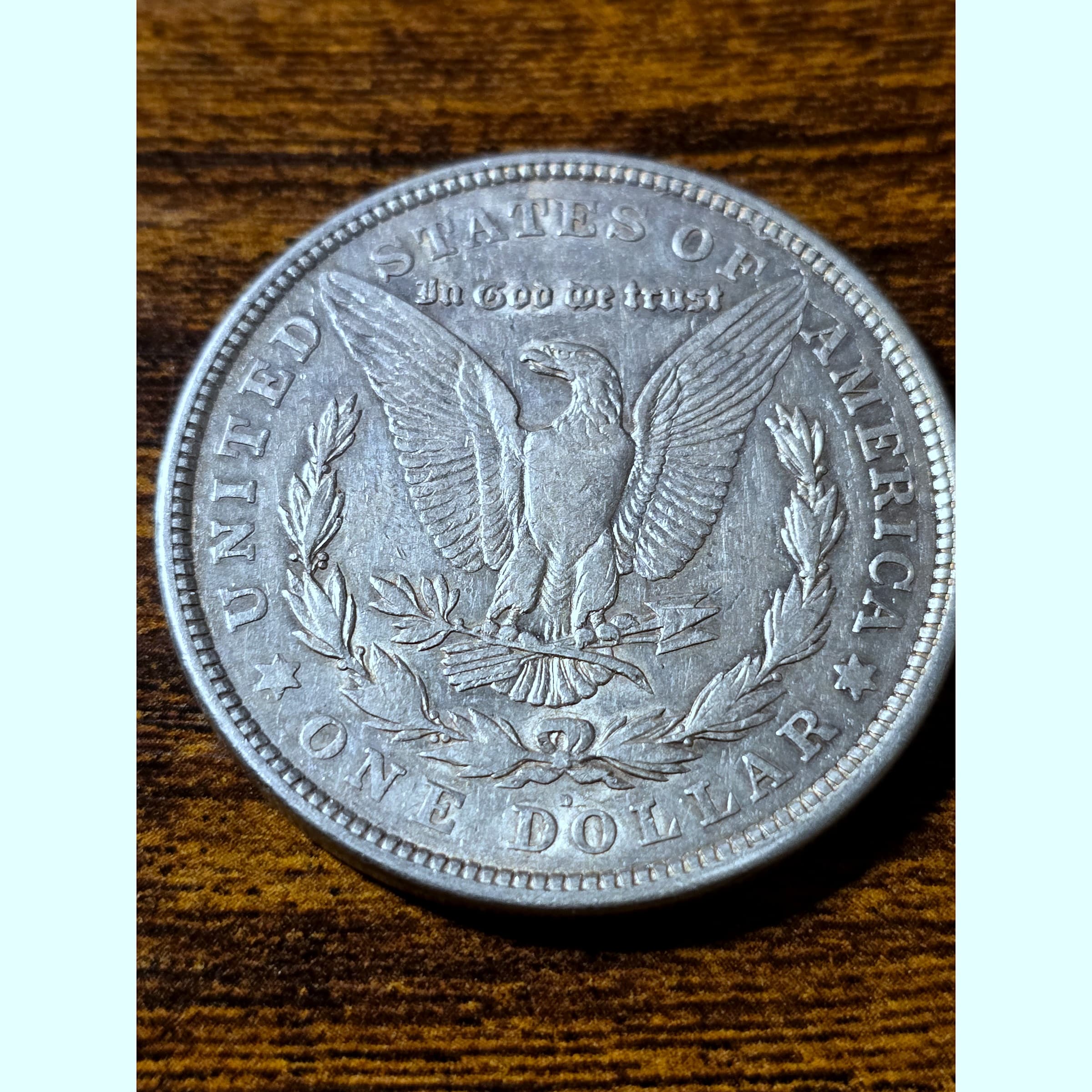 1921 Morgan Silver Dollar raw coin, exact item photo