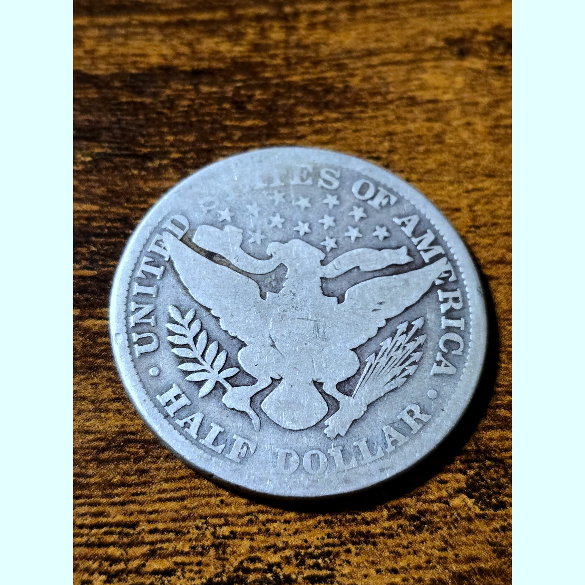 1892 Barber Half Dollar raw coin, exact item photo