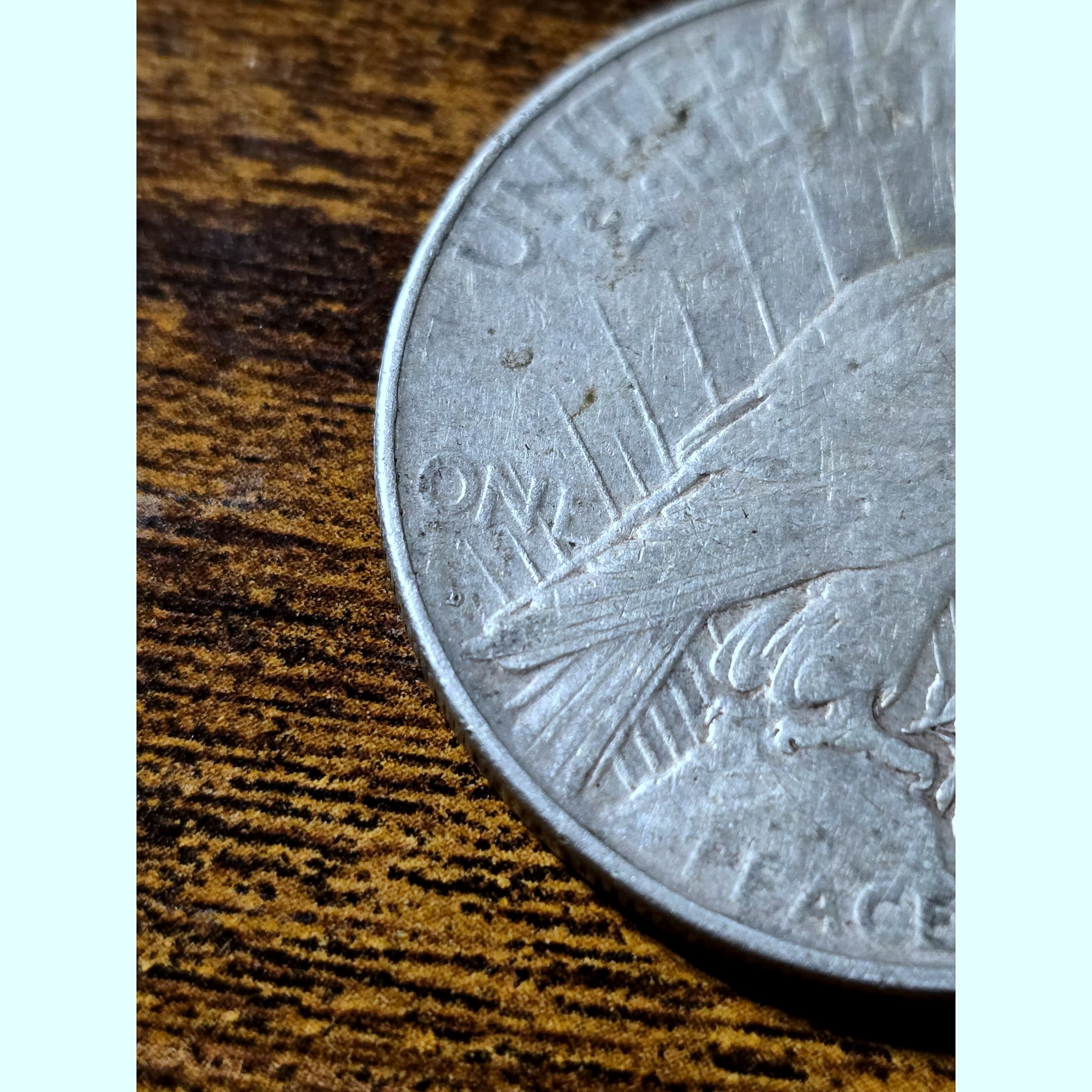 1922 Peace Silver Dollar raw coin, exact item photo