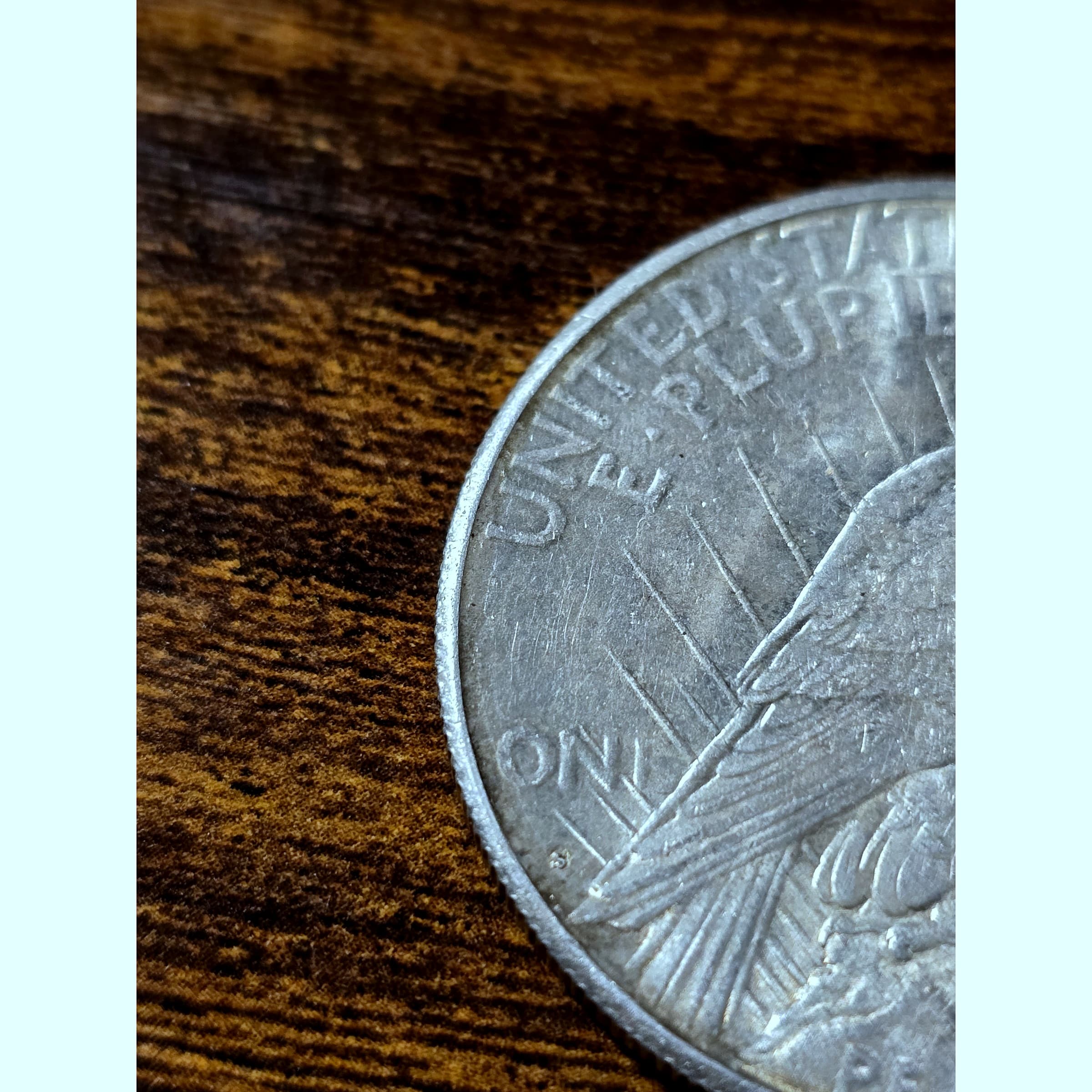 1922 Peace Silver Dollar raw coin, exact item photo