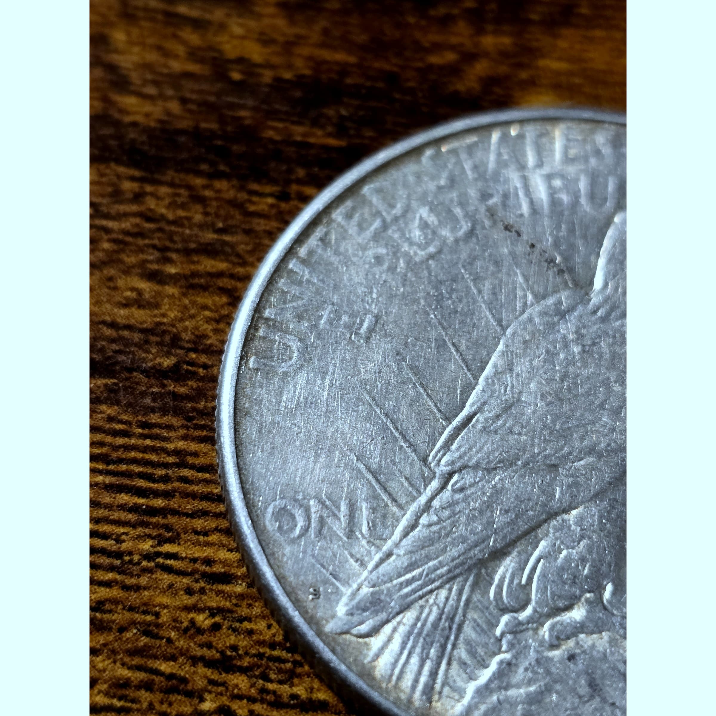 1923 Peace Silver Dollar raw coin, exact item photo