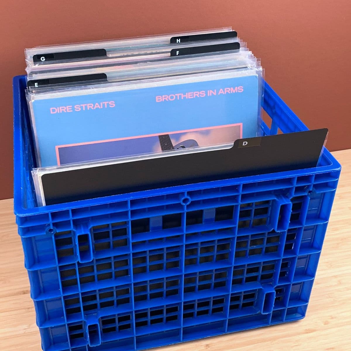 BCW 12-Inch Record Dividers. Black. 25 per pack. Write on index tabs. In crate