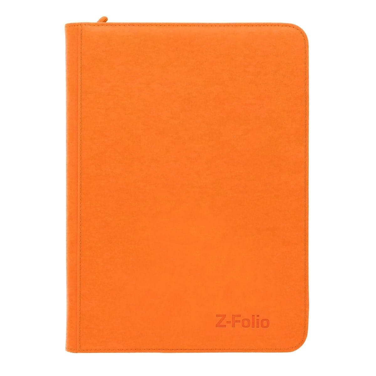 BCW Z-Folio 9-Pocket Album - Orange front of binder, closed.
