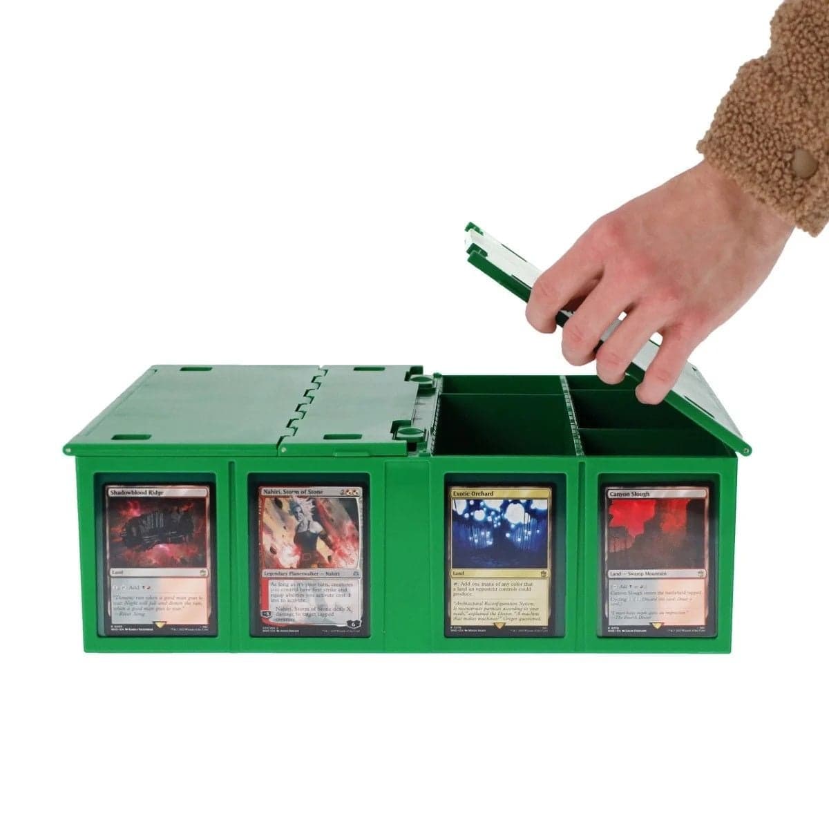 Collectible Card Bin - 3200 - Green opening lid