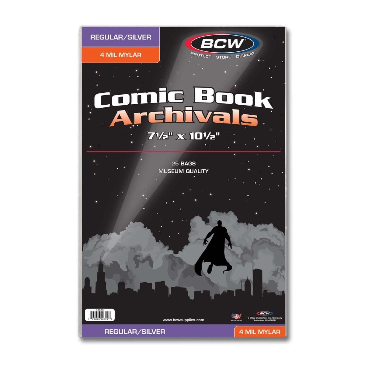 Package of BCW Silver Age Comic Book Archival Mylar Bags - 4 MIL