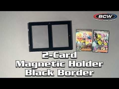 Magnetic 2-Card Holder - 35 PT. Black Border