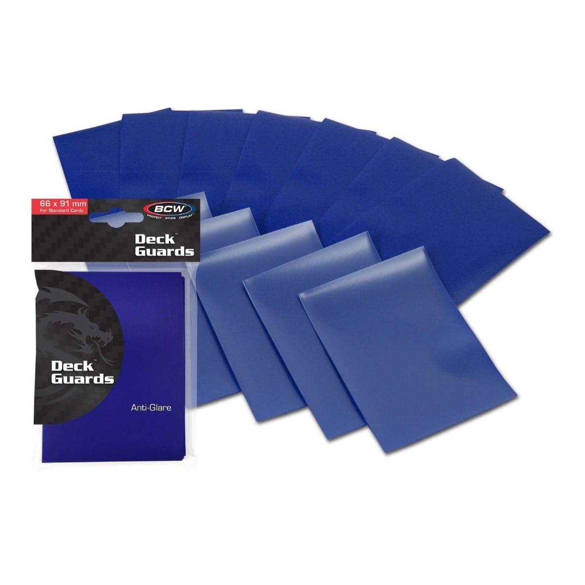 double matte deck guards . Fanned out with packaging in corner.
