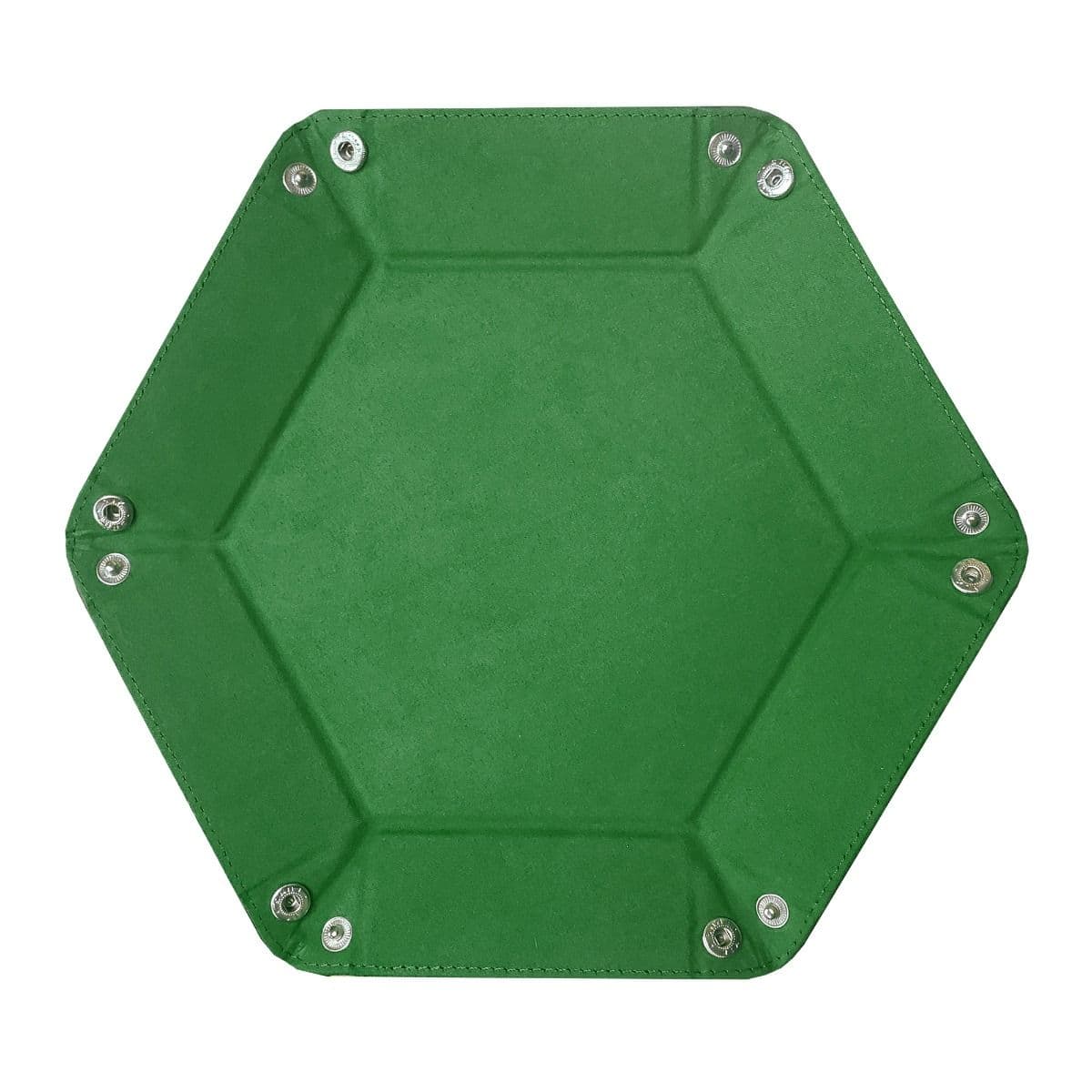 BCW Hexagon Dice Tray - Grass Green flat