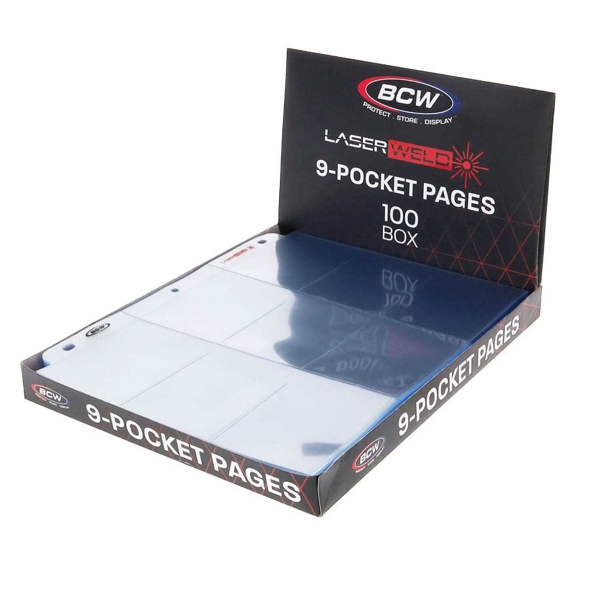 LaserWeld Pages - 9 Pocket Pages - 100ct Box, packaging open